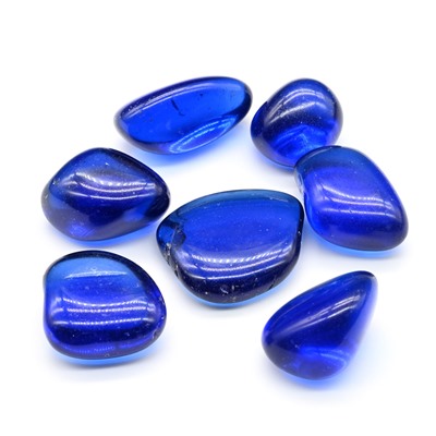Искусственный камень галтовка, цв. синий 24*21*17мм, 10-19г