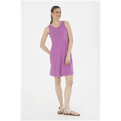 Женское фиолетовое трикотажное платье Неожиданная скидка в корзине
