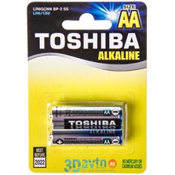 Батарейка AA TOSHIBA LR06/2BL  комплект 2шт