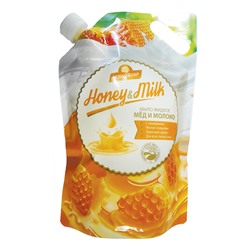 ЛЕСНЫЕ ЯГОДЫ Мыло жидкое Мёд и молоко (Дой-пак)1000мл
