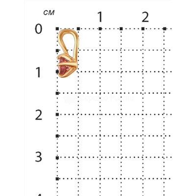 Подвеска из золочёного серебра с нат.турмалином мульти 925 пробы П-2224зс428/1
