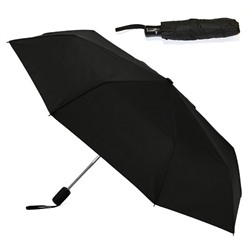 Зонт мужской п/автомат черный D=95см (RD-4103) изогнутая ручка, ткань - пончо, 9 спиц, антиветер