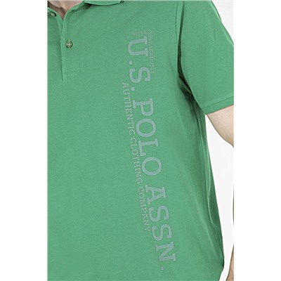 Мужская зеленая футболка с воротником-поло Неожиданная скидка в корзине
