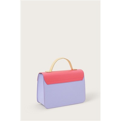 Monsoon Purple Floral Colour Block Bag