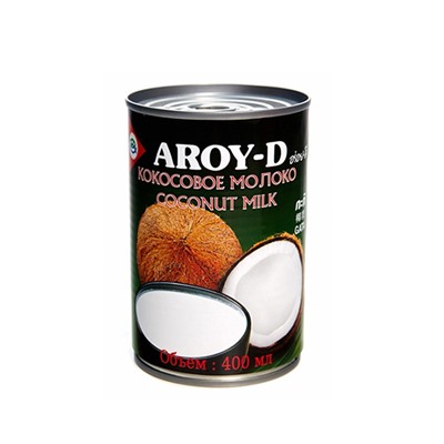 Кокосовое молоко "AROY-D" 60%, 400 мл, ж/б