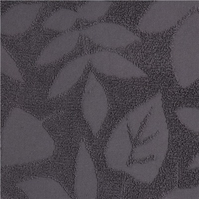Полотенце махровое жаккардовое LoveLife Leaves 70х130 см, цвет тёмно-серый, 100% хл, 500 гр/м2