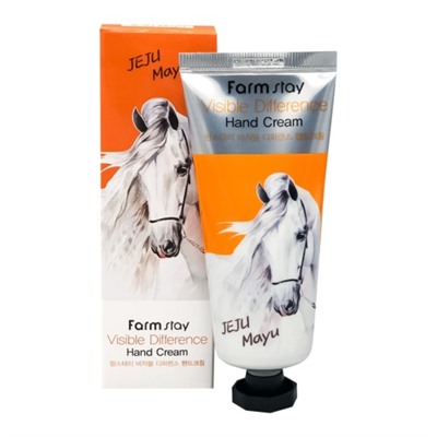 FarmStay Visible Difference Hand Cream Jeju Mayu Крем для рук с лошадиным маслом 100г