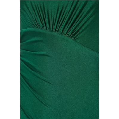 Зеленый купальник с драпировкой на одно плечо TBESS21MA0143