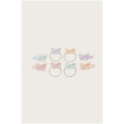 Monsoon Silver Embroidered Butterfly Hair Set