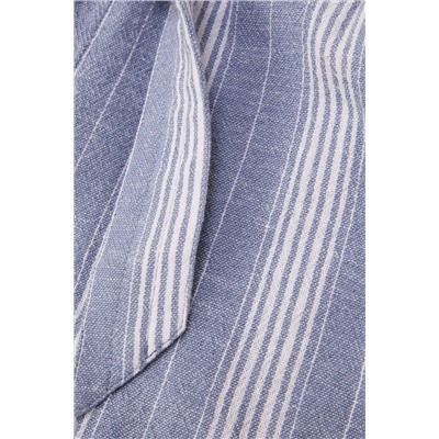 Abercrombie & Fitch Blue Pinstripe Tie Waist Shorts