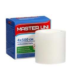 MASTER UNI лейкопластырь медицинский фиксирующий на полимерной основе, см: 4x500