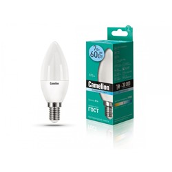 Нарушена упаковка.   Светодиодная лампа E14 7W 4500 (белый) C35 Camelion LED7-C35/845/E14 () 12074