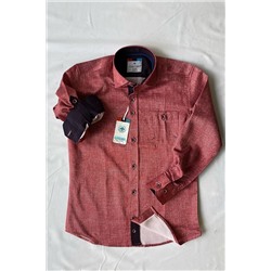 Детская рубашка с карманами цвета фуксии 0032:2019/237