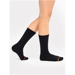 Детские носки "термо" черного цвета с желтой и красной полосками