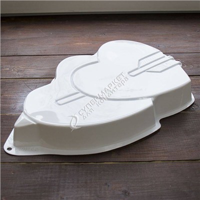 Термостойкая пластиковая форма Два Сердца для выпечки и заморозки