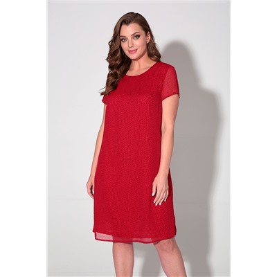 Платье Liona Style 649 малиново-красный