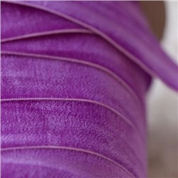 Лента, бархат, цвет фиолетовый, ширина 19 мм