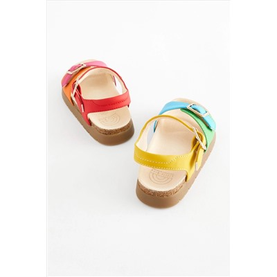 Little Bird by Jools Oliver Rainbow Colourblock Footbed Sandals