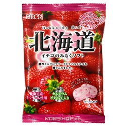Мягкая карамель с молочно-клубничным вкусом Ribon, Япония, 66 г Акция