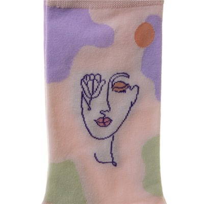 Носки женские "ARTE - Леди" с рисунком, микс