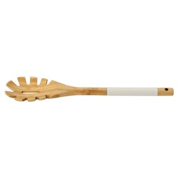 M04-076-W Ложка бамбуковая для спагетти, белая.