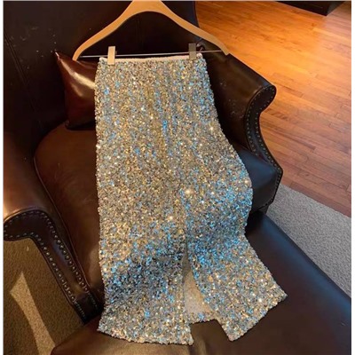 💎 длинная юбка А- силуэта расшитая пайетками .. коллекция 2023 ✔️ (магазин с рейтингом 3 золотые 👑 отзывы хорошие)