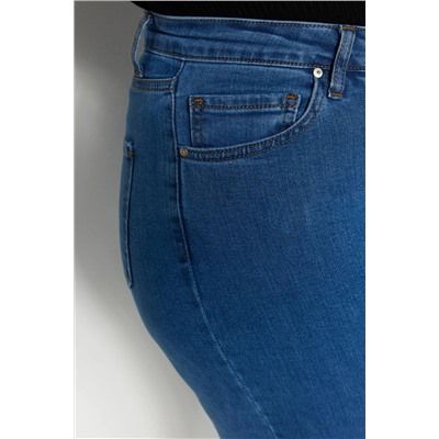 Темно-синие джинсы скинни с высокой талией TBBAW23CJ00012
