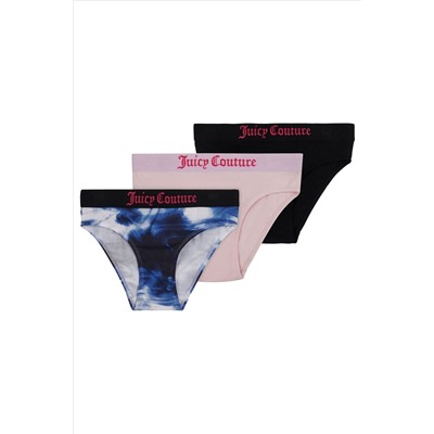 Juicy Couture Girls Blue Briefs 3 Pack