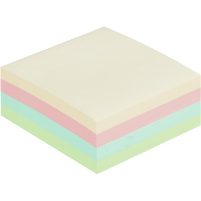 Стикеры Attache куб 76х76, пастель 4 цвета 400 л