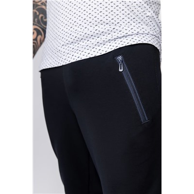 Спортивные брюки М-1264: Тёмно-синий / Электрик