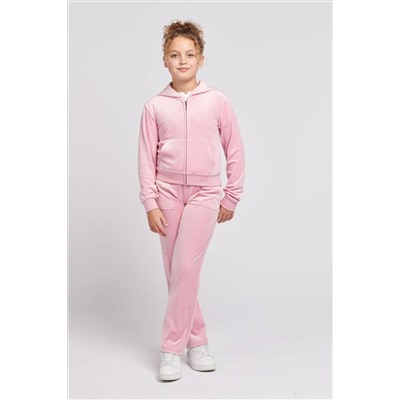 Juicy Couture Girls Pink Tonal Zip Through Hoodie