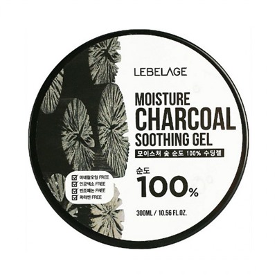 Lebelage Увлажняющий гель с углем / Moisture Charcoal 100% Soothing Gel, 300 мл