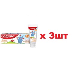 Colgate зубная паста детская 60мл Клубника от 3-5лет 3шт