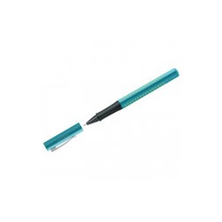 Ручка капиллярная Faber-Castell "Grip 2010" синяя, бирюзово-зеленый корпус