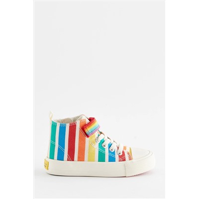 Little Bird by Jools Oliver Rainbow Stripe Canvas Trainers