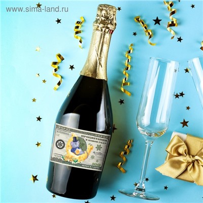 Наклейка на бутылку «Процветания в новом году»