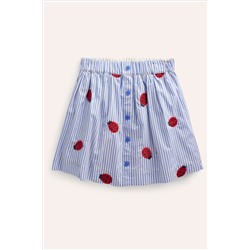 Boden Ladybird Button Through Twirly Skirt