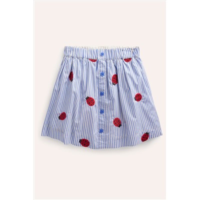 Boden Ladybird Button Through Twirly Skirt