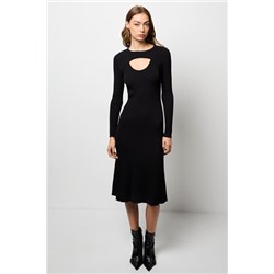 Vestido evasé - Negro