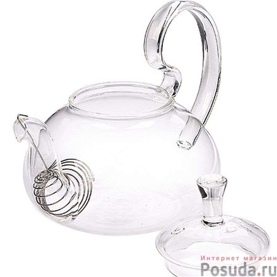 Заварочный чайник 600мл стек/кр LR арт. SG-30871