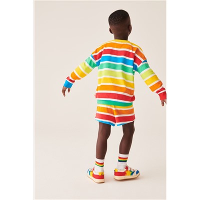 Little Bird by Jools Oliver Colourful Towelling Sweat Top and Short Set