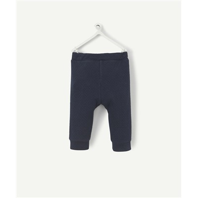 LE PANTALON BLEU MARINE EN REMBOURRAGE RECYCLÉ ET COTON BÉBÉ