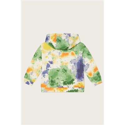 Monsoon Green Skater Tie-Dye Hoodie