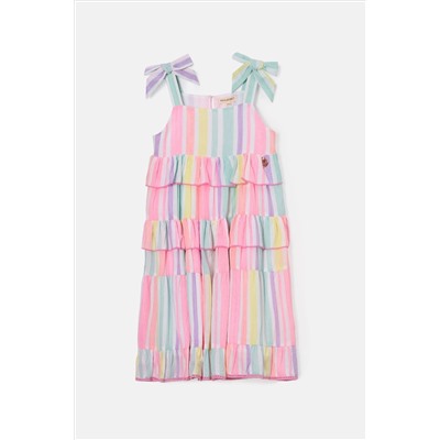 Angel & Rocket Pinki Nola Multi Bright Stripe Dress