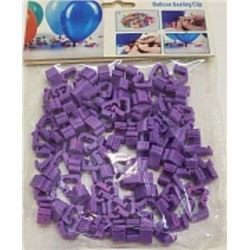 Зажимы для латексных шариков Фиолетовый, 100 шт 11480