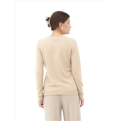 Пуловер из кашемира женский KW070523-E бежевый