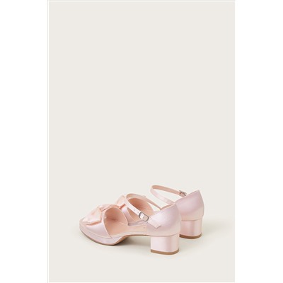 Monsoon Pink Satin Platform Sandals