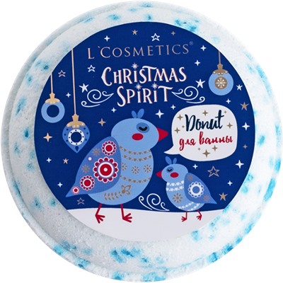 LC | Donut для ванны - Голубые кристаллы  Christmas spirit L'Cosmetics 160 г