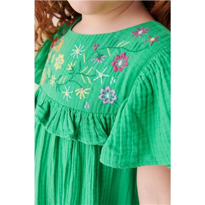 Little Bird by Jools Oliver Floral Embroidered Frill Dress