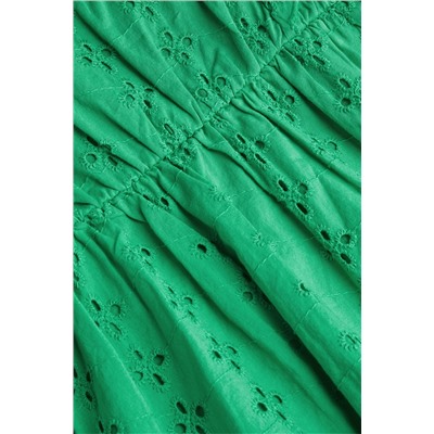 Monsoon Green Broderie Frill Dress